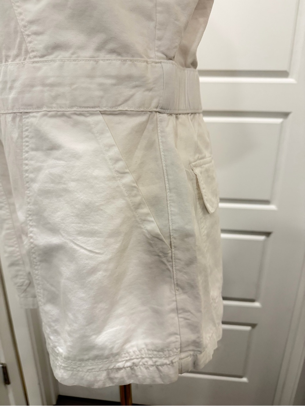Zara White Short Sleeve Utility Romper NWT - Picture 7 of 8